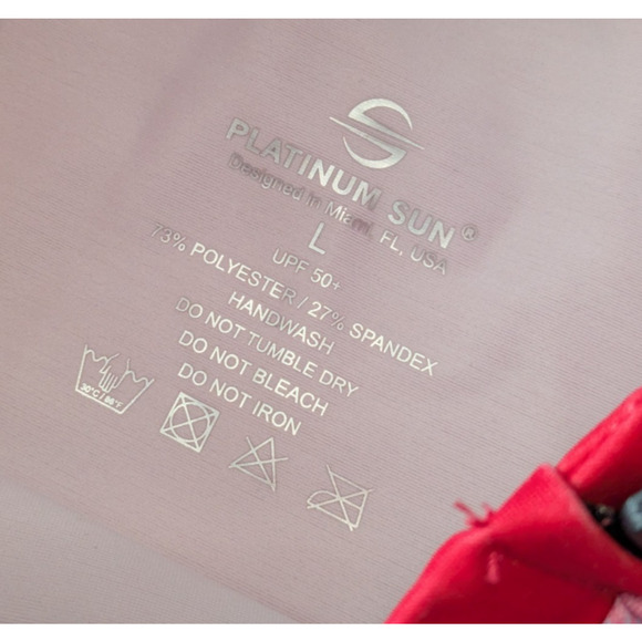 Platinum Sun Long Sleeve Rash Guard for Women Size Large UPF 50+ Active Red Blue - Picture 4 of 12